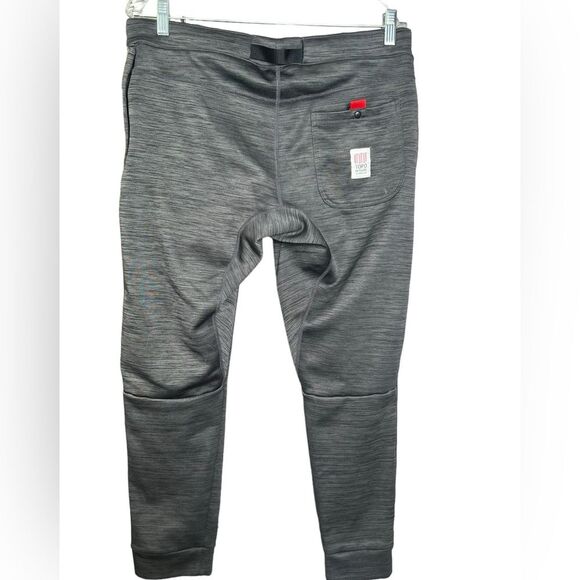 TOPO Designs Mountain Jogger Sweatpants Buckle Waist Fleece Lined Dark Gray Sz M - Picture 5 of 10